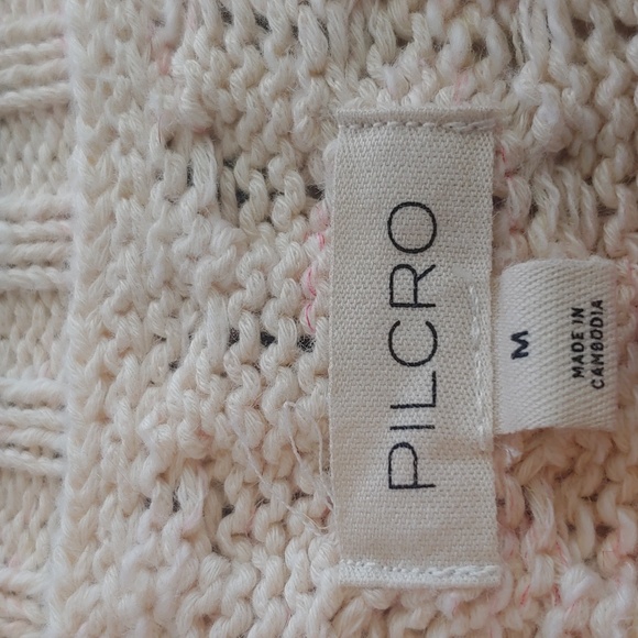 Pilcro by Anthropology Cable-Knit Women's Sweater in Cream size Medium - Picture 12 of 16